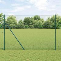 VidaXL Afrasteringspaal groen 10 x 1,5 m (13 mm gaas) staal en pvc - thumbnail