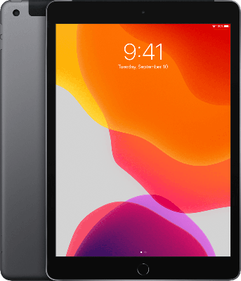 Refurbished iPad 2019 128 GB 4G Space Gray Licht gebruikt