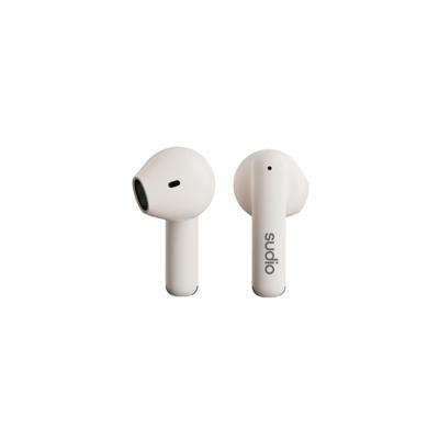 sudio A1 Snow White, oordopjes met bluetooth, touch control met compacte draadloze oplaadschaal, IPX4-beschermd, geluidsdoorlatende hoofdtelefoon met geïntegreerde microfoon, premium kristalgeluid