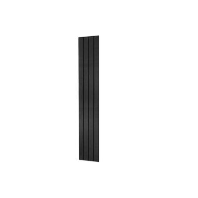 Plieger Cavallino Retto designradiator verticaal enkel middenaansluiting 1800x298mm 614W zwart grafiet (black graphite) 7252968