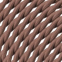 Light depot - Strijkijzersnoer 3-aderig gedraaid - per meter - bruin - Outlet