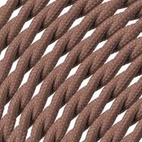 Light depot - Strijkijzersnoer 3-aderig gedraaid - per meter - bruin - Outlet - thumbnail