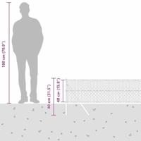 VidaXL Afrasteringspaal zilver 25 x 0,4 m (36 mm gaas) staal - thumbnail