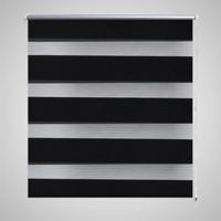 VidaXL Zebra rolgordijn 60,9 x 120 cm stofbreedte 56,7 cm zwart - thumbnail