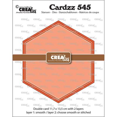 Crealies • cardzz dubbele kaart zeshoek