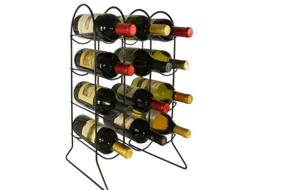 Cookinglife Wijnrek Bar Essentials Zwart - 12 Flessen Cookinglife Wijnrek Bar Essentials Zwart - 12 Flessen