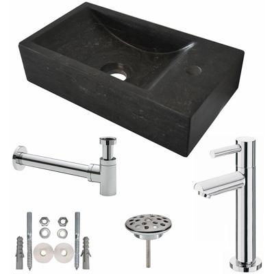 Wiesbaden Hardstenen Fonteinset 40x22x10cm Rechts - Compleet