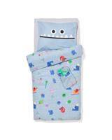 HEMA Peuterdekbedovertrek 120x150cm flanel monsters (blauw) - thumbnail