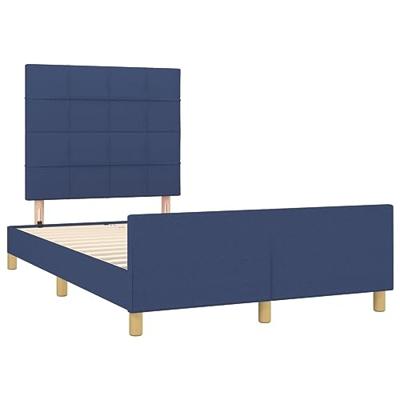 Bedframe zonder matras 120x200 cm stof blauw