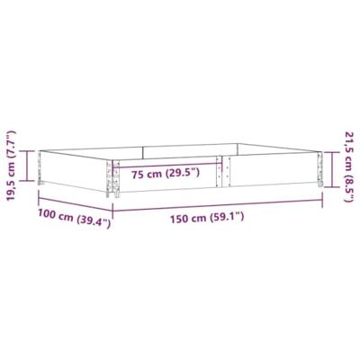 VidaXL Palletopzetrand 150x100 cm massief grenenhout