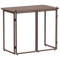 Tuintafel inklapbaar 90x51x75 cm poly rattan bruin - thumbnail