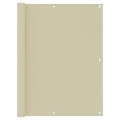 VidaXL Balkonscherm 120x600 cm oxford stof crème