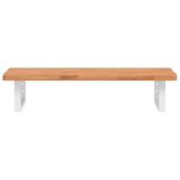 Badkamer wandschap staal en massief beukenhout - thumbnail