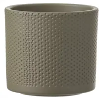 Mica Decorations era pot groen relief 12,5x13,5cm - thumbnail