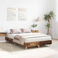 Bedframe zonder matras 120x190 cm spaanplaat bewerkt hout - thumbnail
