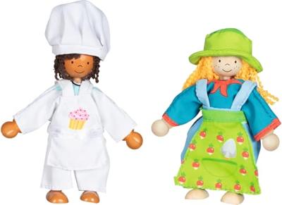 Goki flexibele poppen fynja & fabio, 6 outfits