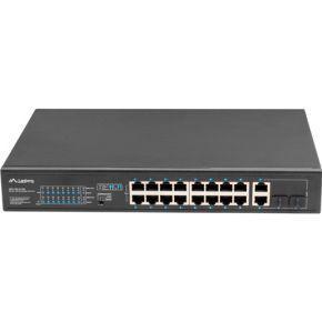 Lanberg Switch rack 19" POE+ 16x 100MB /2X COMBO GIGABIT ETHERNET 250W