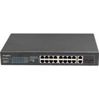 Lanberg Switch rack 19" POE+ 16x 100MB /2X COMBO GIGABIT ETHERNET 250W - thumbnail
