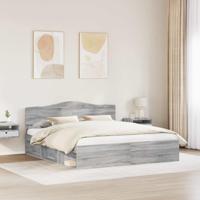 Bedframe Grijs Sonoma 180 x 200 cm Massief grenenhout - thumbnail