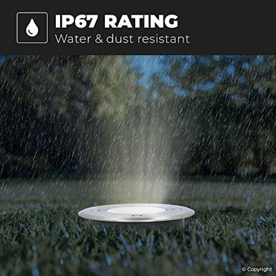 Set van 6 Maisy LED Grondspots Rond - Dimbaar - GU10 - 2700K warm wit - 4 Watt 345 lumen - Rond - Ø12cm - Tuinspot - Oprit - RVS - IP67 waterdicht Set van 6 Maisy LED Grondspots Rond - Dimbaar - GU10 - 2700K warm wit - 4 Watt 345 lumen - Rond - Ø12cm - Tuinspot - Oprit - RVS - IP67 waterdicht