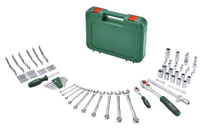 Bosch Advanced 132-delige handgereedschapset (voor zware bevestigingsklussen; sleutels/ratels/schroevendraaiers; accessoires) - thumbnail