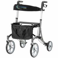 Lichtgewicht Rollator Cruiser | Grijs | Grote voor wielen | Met rugband, tas en stokhouder | MultiMotion | Aluminium - thumbnail