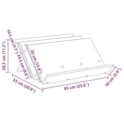 Bijzetkast met plank Beton Grijs 65 x 57,5 x 42 cm Bewerkt hout Bijzetkast met plank Beton Grijs 65 x 57,5 x 42 cm Bewerkt hout