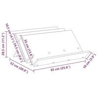Bijzetkast met plank Beton Grijs 65 x 57,5 x 42 cm Bewerkt hout - thumbnail