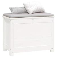 Opbergbox wit 60x32x45,5 cm massief grenenhout - thumbnail