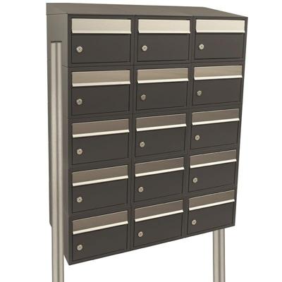 Stoer! Brickset 3-Breed, 5-Hoog Met Dak Op Statief Antraciet - 40215065_3x5ds