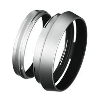 FujiFilm LH-X100 zilveren zonnekap en adapterring voor de X100, X100S - thumbnail