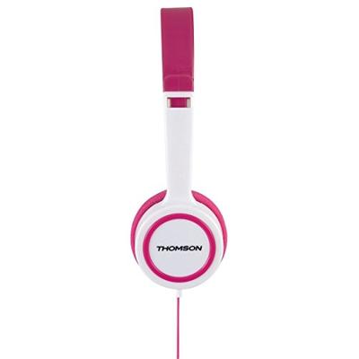 Thomson Kinderhoofdtelefoon On Ear (geluidssterkte 85 dB, ultralicht, speciale pasvorm voor kinderhoofden) roze