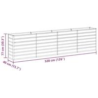 Verhoogde plantenbak Licht Bruin 320 x 40 x 77 cm - thumbnail