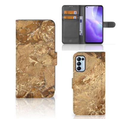 OPPO Find X3 Lite | Bookcase | Marmer Creme OPPO Find X3 Lite | Bookcase | Marmer Creme