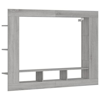 Tv-meubel 152x22x113 cm bewerkt hout grijs sonoma eikenkleurig