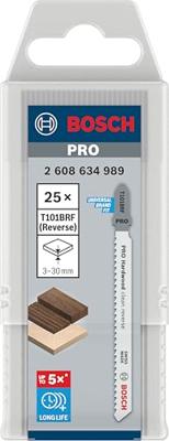Bosch Accessories 2608634989 Decoupeerzaagblad T 101 BRF, Clean for Hard Wood, verpakking van 25 stuks 25 stuk(s)