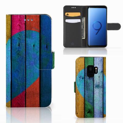Samsung Galaxy S9 | Book Style Case | Wood Heart - Cadeau voor je Vriend