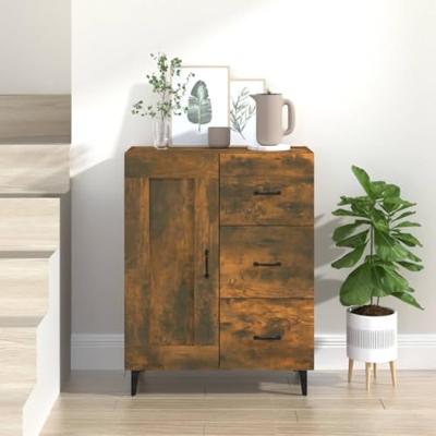 Dressoir 69,5x34x90 cm bewerkt hout gerookt eikenkleurig