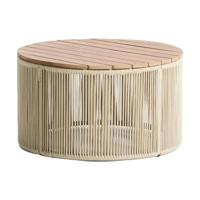 Kave Home Dandara bijzettafel Ø70 cm Ecru - thumbnail