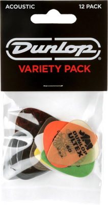 Dunlop PVP112 Acoustic Variety Plectrum 12-Pack