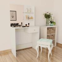 Kaptafel 75x40x141 cm spaanplaat wit - thumbnail