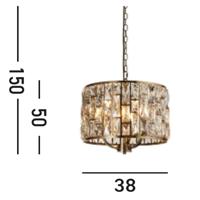 Searchlight HanglampBijou klassiek Ø 38cm - 6583-3AB - thumbnail