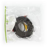Composiet Videokabel | 3x RCA Male - 3x RCA Male | 10 m | Zwart - thumbnail