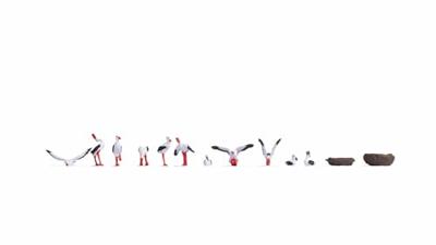NOCH 15776 H0 Ooievaars figuren Kant-en-klaar model