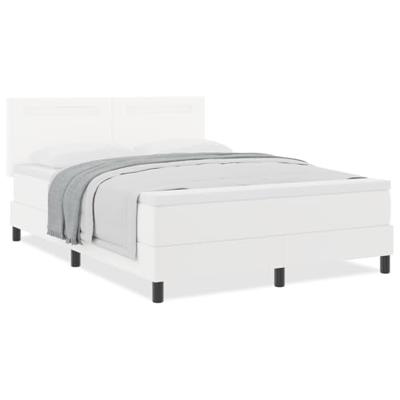 Boxspringbed met Matras Wit 160 x 200 cm, Faux Leer