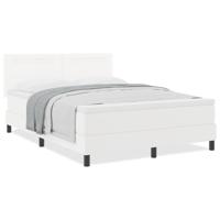 Boxspringbed met Matras Wit 160 x 200 cm, Faux Leer - thumbnail