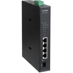 Edimax IGS-1105P - Industriële 5-poorts Gigabit PoE+ Din-Rail-switch met 1 SFP-poort