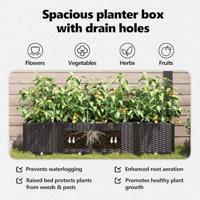 Tuin Bloempot 4 pcs Bruin Staal - thumbnail