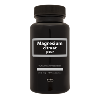 Magnesium citraat puur 650mg 160 Vegetarische capsules - thumbnail