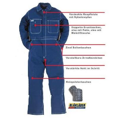 Blåkläder Overall 61511000 | Marineblauw | Maat 52 - 7330509076460